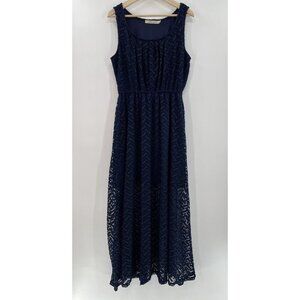 Liberty Love  Women’s Navy Blue Lacy‎ Maxi Dress Size XL